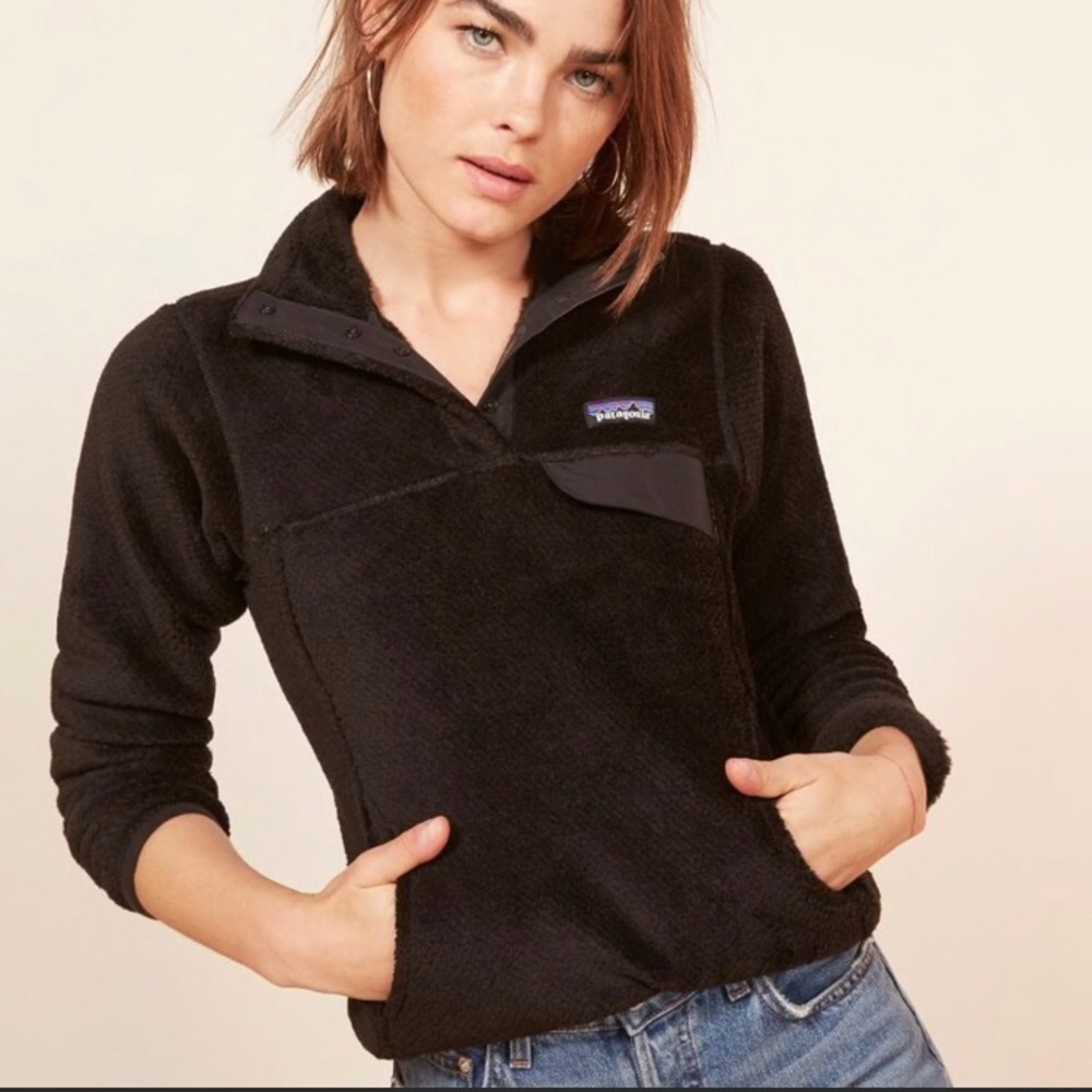 Patagonia Re-Tool Black T Snap Pullover Small